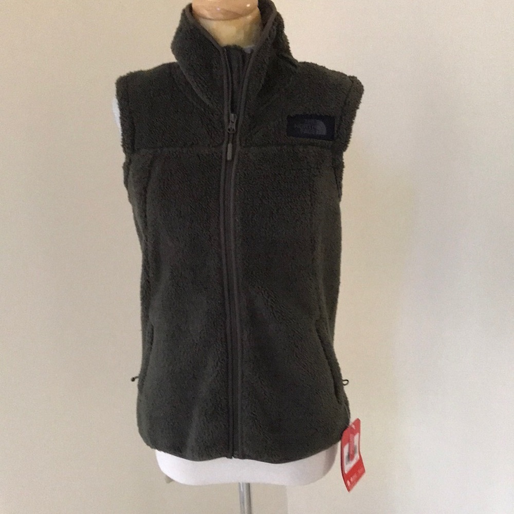 The NORTH FACE Size S taupe green campshire Sherpa zippered vest